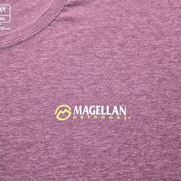 Magellan Tshirt‎ Mens 2XL Light Purple Live to Explore Dog Duck Fishing Outdoors - Picture 4 of 7